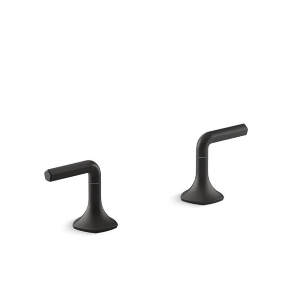 Kohler Occasion Matte Black Deck-Mount Lever Bath Faucet Handles