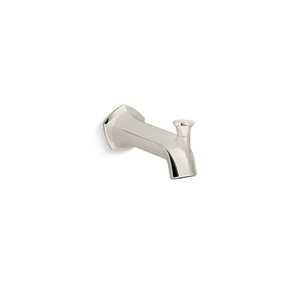 Kohler Polished Nickel Occasion Wall-mount 8-in diverter bath spout