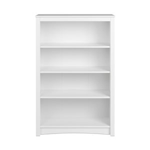 Prepac Transitional White Home Office 4-shelf Standard Bookcase