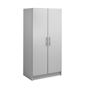 Prepac Elite 32-in Light Grey Wood Composite Freestanding Wardrobe Cabinet
