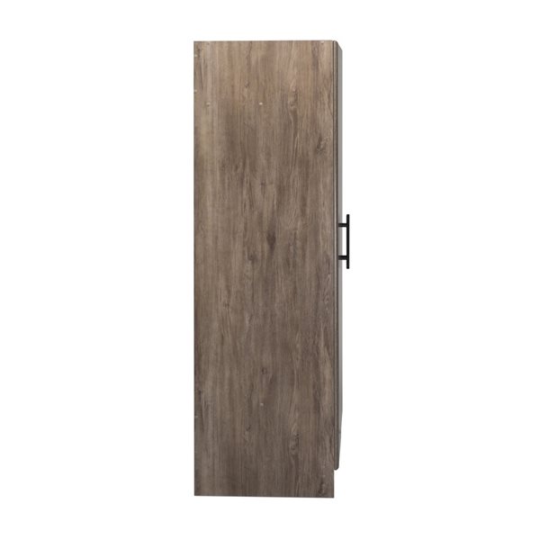 Armoire de garde-robe autoportante 32 po en bois composite gris foncé Élite Prepac