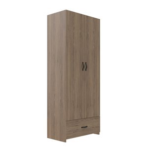 Systembuild Evolution 2 Door 1 Drawer Storage Cabinet - Rustic Oak