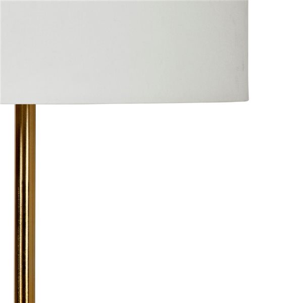 LH Imports Skye Orchid 60-in Contemporary White Floor Lamp