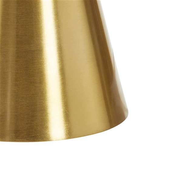 Lh Imports Skye Symphony 28-in Brass Standard Rotary Socket Standard Table Lamp With Fabric Shade