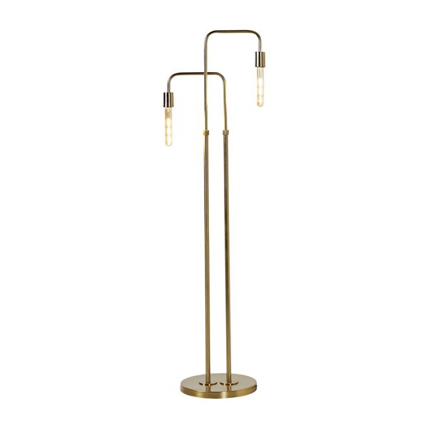 LH Imports Skye Elevate 62-in Contemporary Brass Tree Track Floor Lamp