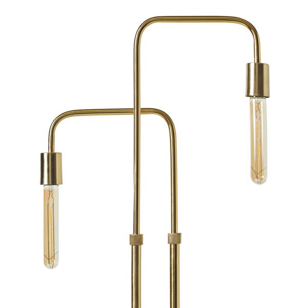 LH Imports Skye Elevate 62-in Contemporary Brass Tree Track Floor Lamp