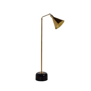 LH Imports Skye Lumia 52-in Contemporary Brass Swing-arm Floor Lamp