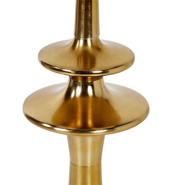 LH Imports Skye Symphony 58.5-in Contemporary Brass Floor Lamp