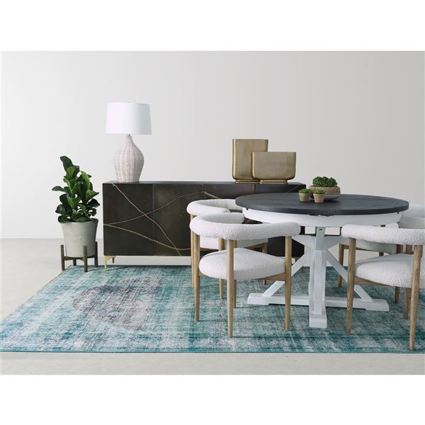 LH Imports 14.1-in W X 18.1-in H Cement Grey Concrete Planter