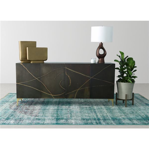 LH Imports 14.1-in W X 18.1-in H Cement Grey Concrete Planter