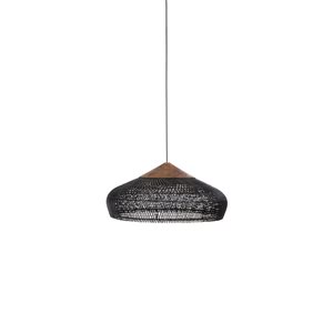 LH Imports D-Bodhi Banjo Natural, Black Modern/contemporary Dome Large Pendant Light