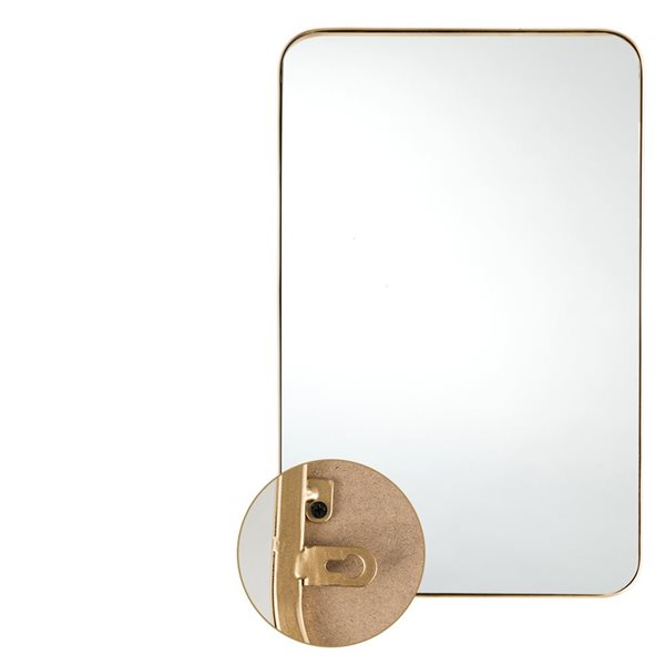 Costway 32 x 20-in Gold Rectangular Bathroom Mirror