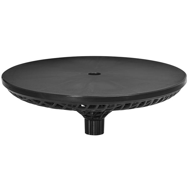 Outsunny 23" Umbrella Table Tray, Patio Table with Umbrella Hole, Black