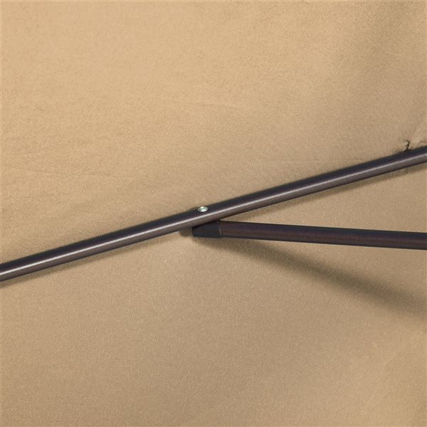 Outsunny 6.5-ft x 10-ft Rectangle Patio Umbrella, beige havane