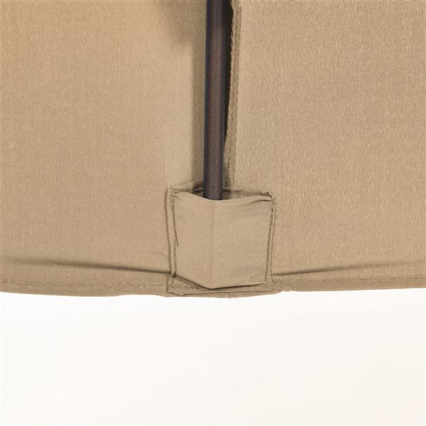 Outsunny 6.5-ft x 10-ft Rectangle Patio Umbrella, beige havane