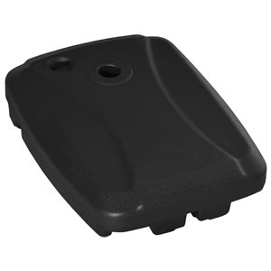 Support de base de parasol en porte-à-faux avec roues, Outsunny, noir