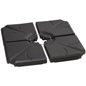 Outsunny 4 Piece Cantilever Offset Umbrella Base Stand, Black