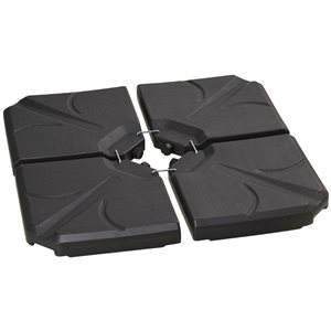 Support de base de parasol 4 pièces avec verrouillage Outsunny, noir