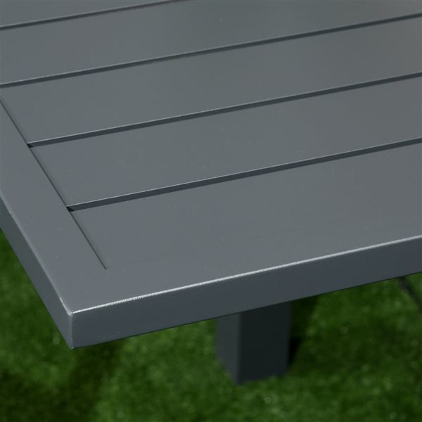 Ensemble salle à manger 6 chaises table extensible aluminium Outsunny