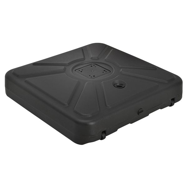 Outsunny Offset Patio Umbrella Base Stand With Wheels, Black 84D