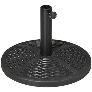 Support de base de parapluie de marché robuste, Outsunny, 18 po, 21 lbs, noir