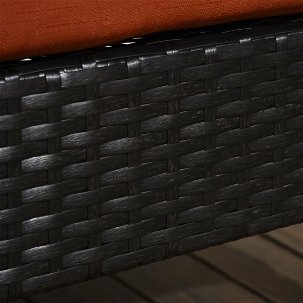 Outsunny 3-Piece Bistro Set with Iron Plate Top Table Red