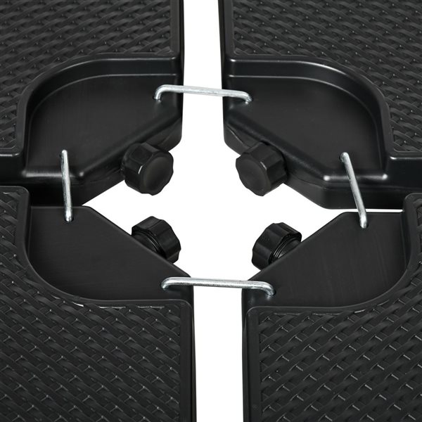 Outsunny Cantilever Umbrella Base Weights Water Or Sand Filled 84D