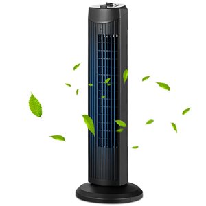 Costway Fantask Oscillating Tower Fan 3 Wind Speed Quiet Cooling 35W Black 28-in