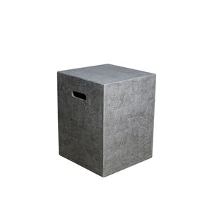 Couvercle de réservoir de propane carré 20 po h. x 15,7 po l. x 15,7 po p. par Elementi, gris