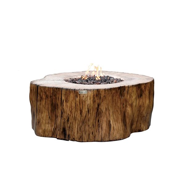 Elementi Manchester 42-in Propane Outdoor Fire Pit Table - Brown