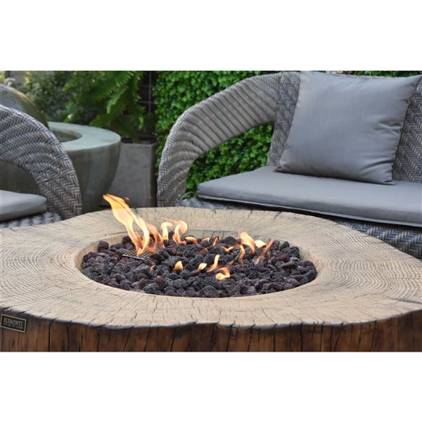 Elementi Manchester 42-in Propane Outdoor Fire Pit Table - Brown