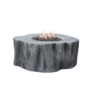 Elementi Manchester 42-in Natural Gas/Propane Outdoor Fire Pit Table - Grey