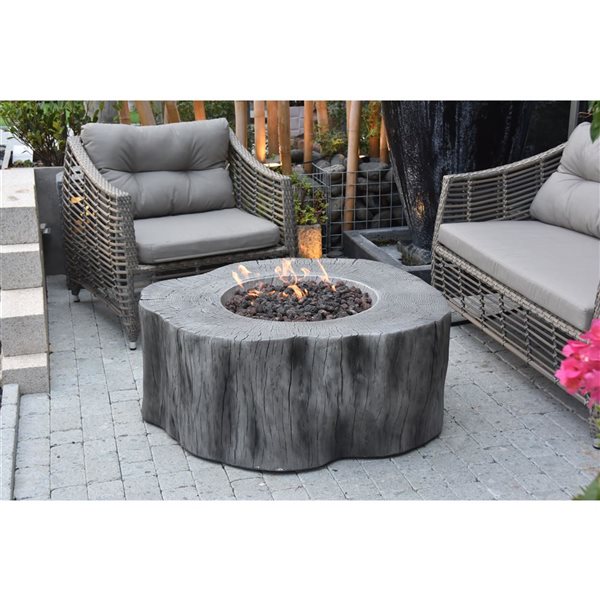 Elementi Manchester 42-in Propane Outdoor Fire Pit Table - Grey