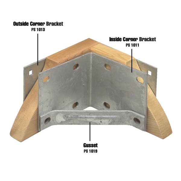 Port Side Galvanized Outside Corner Bracket