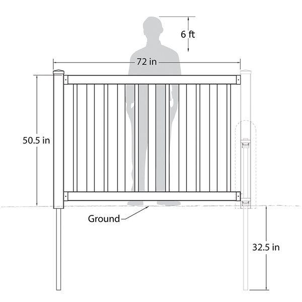 WamBam Sturbridge Garden Fence Panel 4-in x 48-in x 72-in White PVC