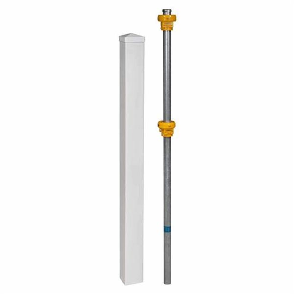 WamBam Universal Garden Fence Post 4-in x 4-in x 48-in White PVC