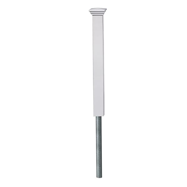 Poteau de finition pour cloture Newport Zippity Outdoor Products 2 x 3,5 x 36 po vinyle blanc