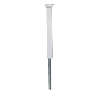 Poteau de finition pour cloture Newport Zippity Outdoor Products 2 x 3,5 x 36 po vinyle blanc