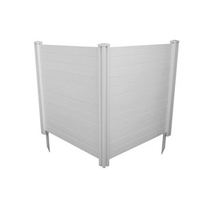 Zippity Outdoor Products Premium Vinyl Privacy Screen 4-in x 48-in x 48-in White