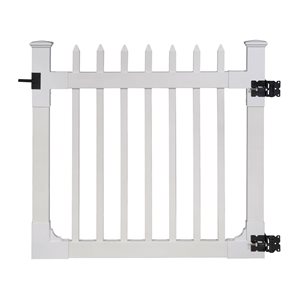 Wambam Natucket Garden Fence Gate 4-in x 48-in x 48-in White PVC