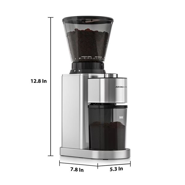 Aromaster 3.9 oz Stainless Steel Burr Coffee Grinder APCG204 RONA