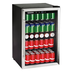 Frigidaire 4.4-ft³ Stainless Steel Beverage Cooler, 126 cans