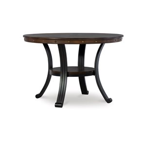 Table à manger ronde Frandon 45 po par Linon Home Decor, brun