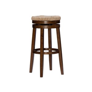 Tabouret de bar pivotant sans dossier Maxie par Linon Home Decor, noyer