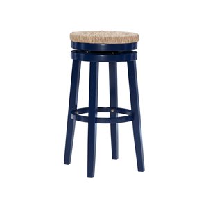 Tabouret de bar sans dossier Maxie par Linon Home Decor, bleu marine