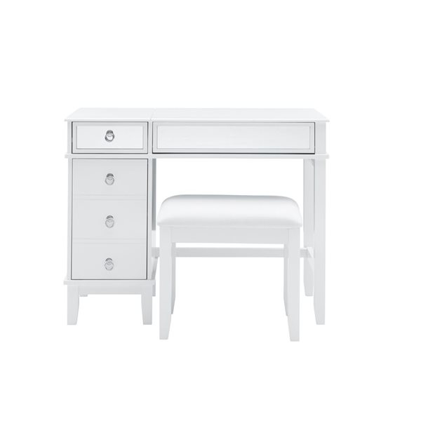 Linon Home Decor 38-in Nicoll White Makeup Vanity