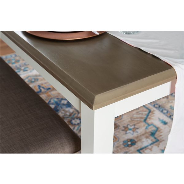 Table à manger rectangulaire Jericho 36 x 60 po par Linon Home Decor, blanc vanille