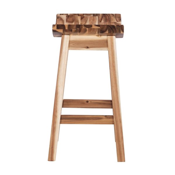 Linon Home Decor Athos Natural Backless Counter Stool
