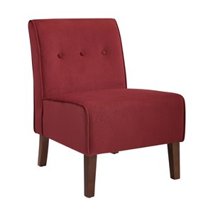 Linon Home Decor Comellia Farmhouse Red Slipper Chair