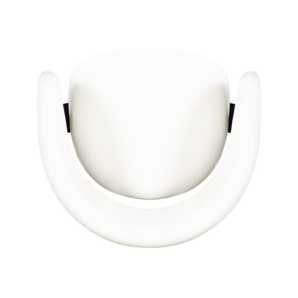 Linon Home Decor Brennan White Faux Leather Adjustable Height Swivel Bar Stool